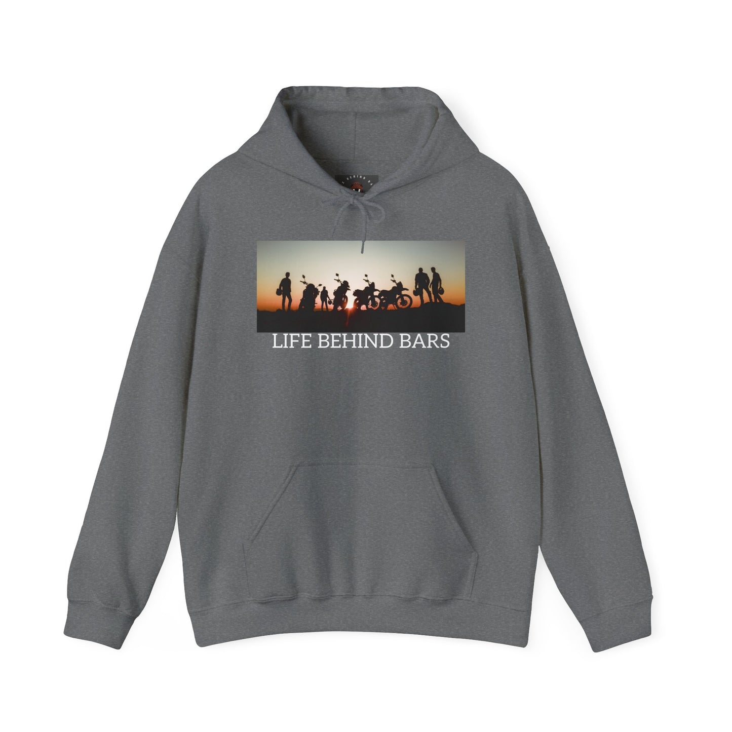 Adventure Bike "Life Behind Bars" Hoodie Gildan Heavy cotton