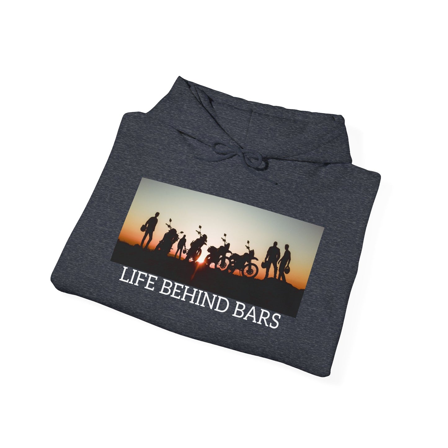 Adventure Bike "Life Behind Bars" Hoodie Gildan Heavy cotton