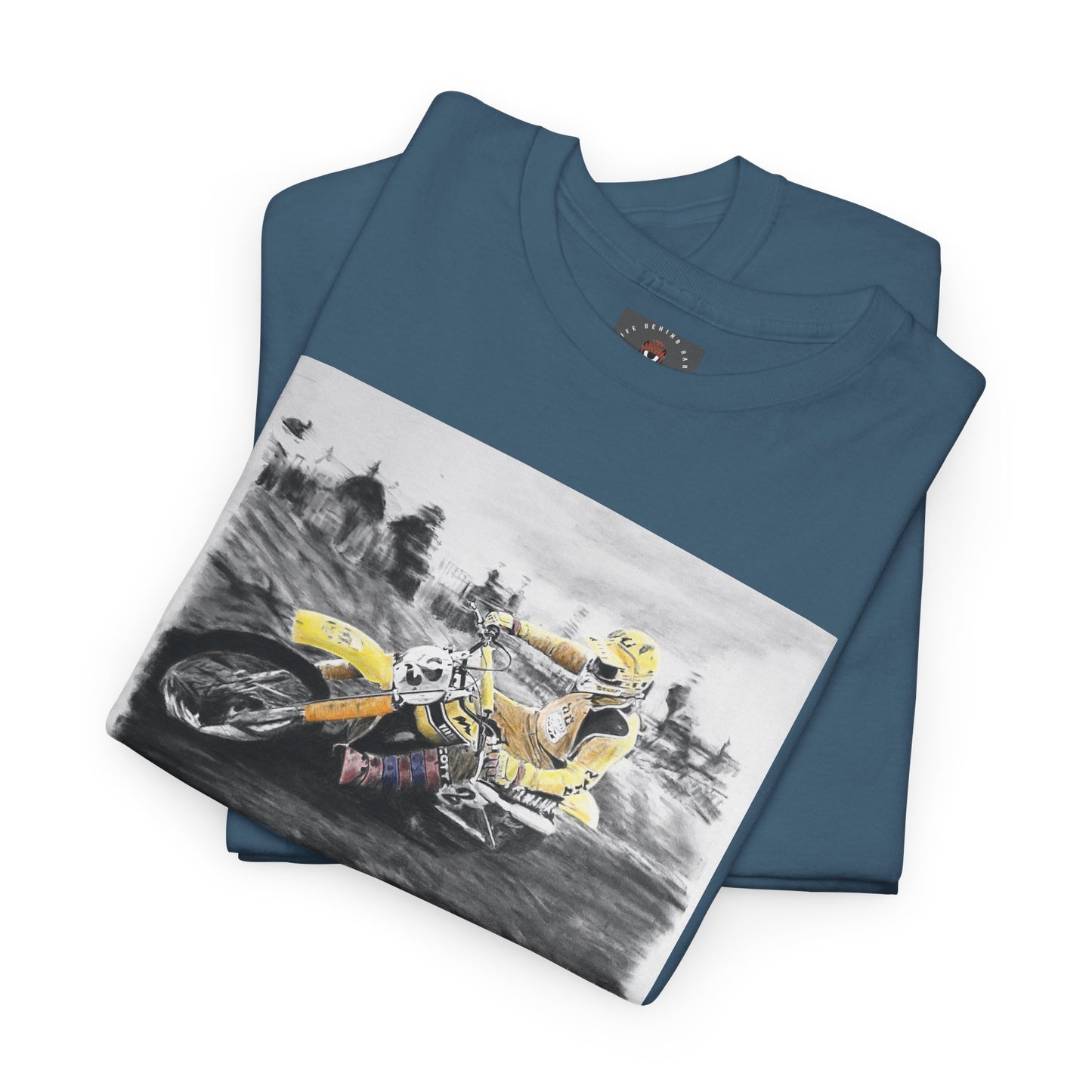 Vintage Art Motocross Gildan Heavy Cotton Tee