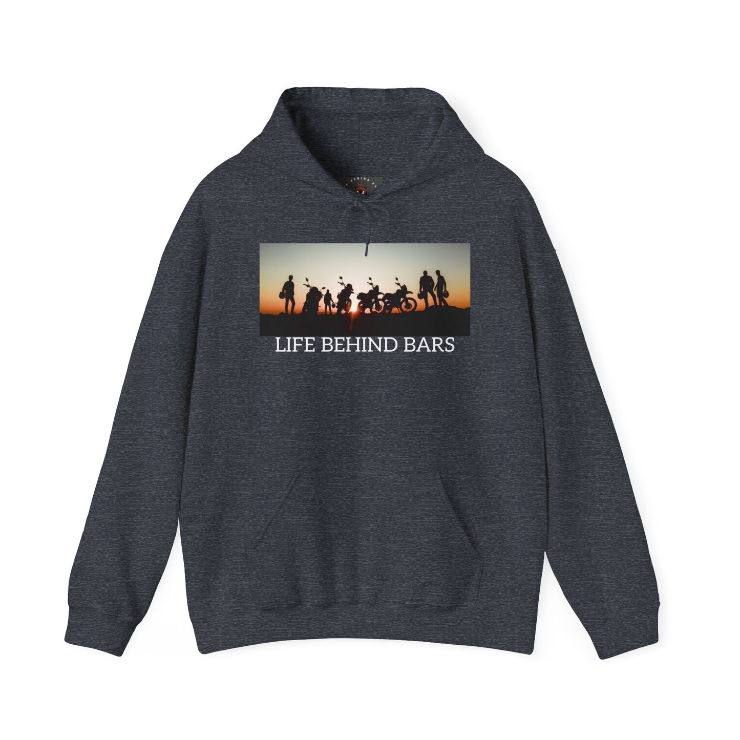 Adventure Bike "Life Behind Bars" Hoodie Gildan Heavy cotton