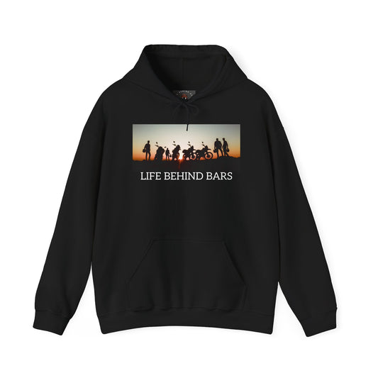 Adventure Bike "Life Behind Bars" Hoodie Gildan Heavy cotton