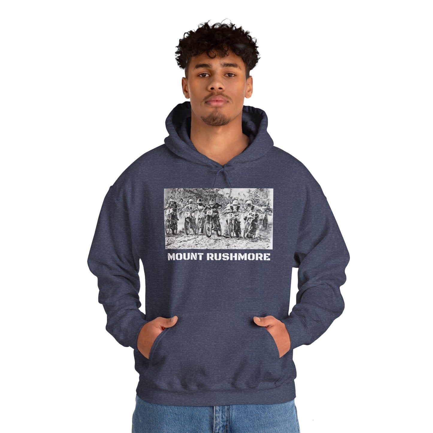 Vintage Art Motocross Hoodie Gildan Heavy Blend™