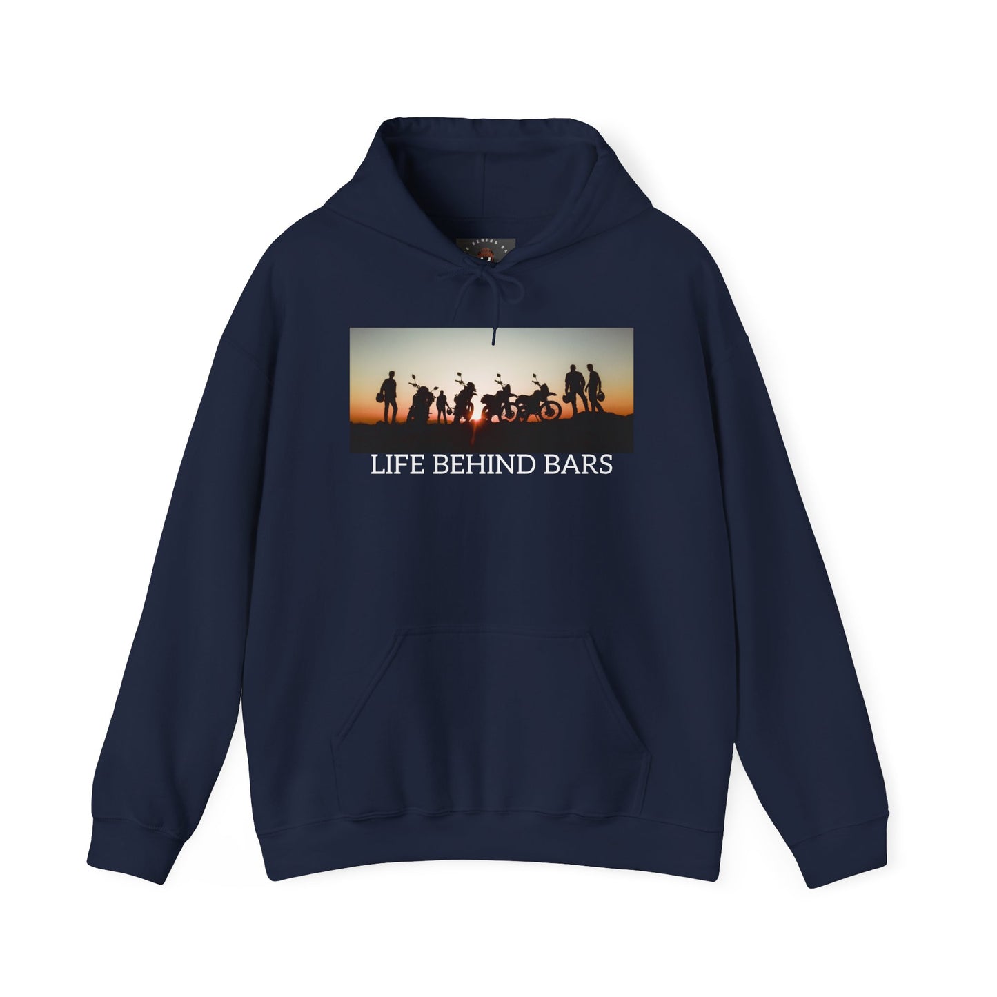 Adventure Bike "Life Behind Bars" Hoodie Gildan Heavy cotton