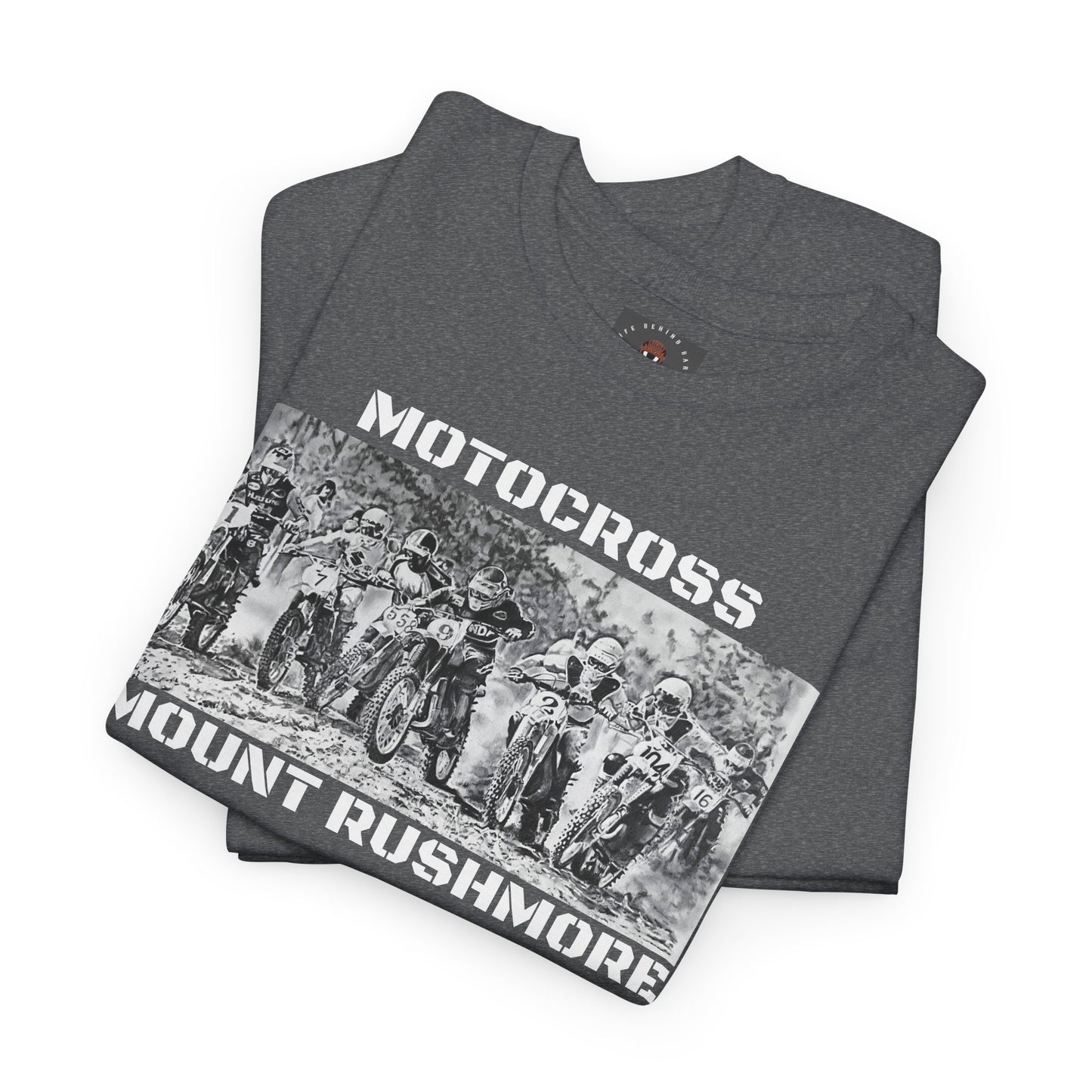 Vintage Art Motorcycle T-Shirt for Bikers Gildan Heavy Cotton Tee